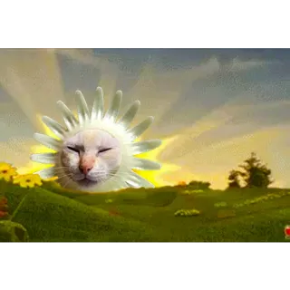 ☀️ chat, soleil, drôle, mème, endormi, mignon, nature telegram sticker