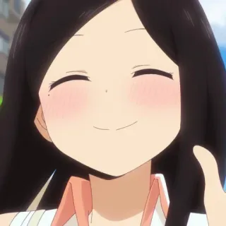 😊 anime, gadis, senyum, lucu, bahagia whatsapp sticker