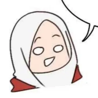 🧨 Hijab, Dessin animé, Femme, Islamique, Musulman, Expression whatsapp sticker