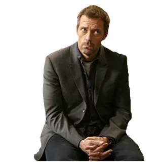 ❓ Gregory House House 의사, 의료, TV 프로그램, 휴 로리, 진단 telegram sticker