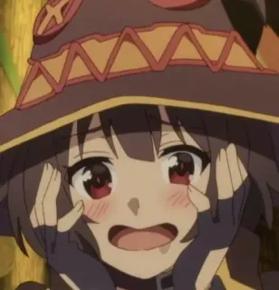 🤤 Megumin Konosuba anime, magic, wizard, cute, girl telegram sticker
