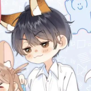 👌 Anime, Cartone animato, Chibi, Kawaii, Carino, Ragazzo, Orecchie, Personaggio dei cartoni animati telegram sticker