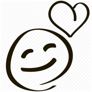 😍 smiley, cœur, amour, joyeux, gribouillage, simple telegram sticker