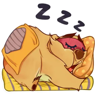 😴 ZZZ dormir, sommeil, fatigué, dessin animé, mignon, repos telegram sticker