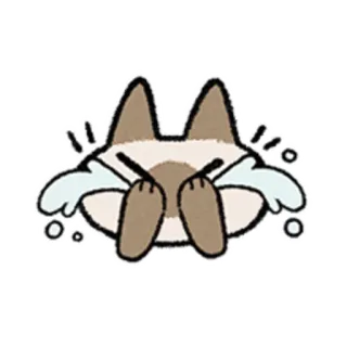 😺 gato, chorando, triste, kawaii, adesivo telegram sticker