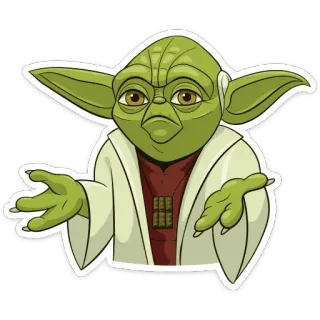 🤷‍♀️ Yoda Star Wars yoda, star wars, jedi, mestre, personagem, espaço, filme telegram sticker
