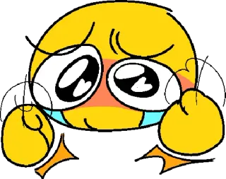 😡 Emoji, Expressão, Chorando, Amarelo, Desenho animado whatsapp sticker