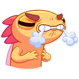 😤 Emoji, Sticker, Arrabbiato, Cartone animato, Mostro telegram sticker
