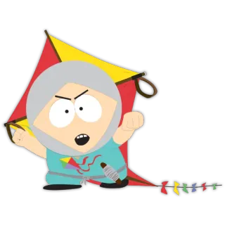 ♦️ The Coon South Park การ์ตูน, แอนิเมชั่น, โกรธ, ตัวละคร, ว่าว telegram sticker