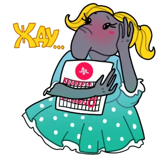 😑 ЖАУ... Desenho animado, Personagem, Animal, Desenho telegram sticker