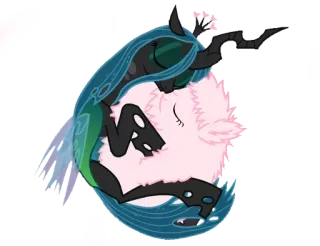 🤯 Queen Chrysalis My Little Pony mylittlepony, fanart, queenchrysalis, cute, pony telegram sticker