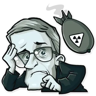 😓 nucléaire, bombe, danger, apocalypse, arme nucléaire telegram sticker