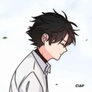 🐈‍⬛️ CIAP Anime Junge, Manga, Cartoon, Zeichnung, Illustration whatsapp sticker