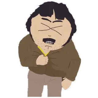😤 Randy Marsh South Park cartoon, adult animation, comedy, Randy Marsh, South Park, funny, angry telegram sticker