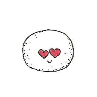 😍 любовь, милый, глаза-сердечки, мультик, стикер telegram sticker