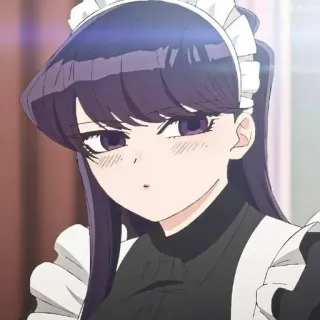 💈 Komi Shouko Komi Can't Communicate Аниме, Девочка, Горничная, Мило, Коми, Коми не может общаться, Сёко Коми telegram sticker