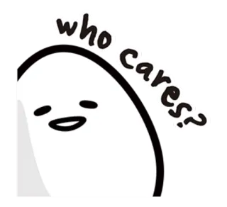 🙄 who cares? Ovo, Desenho animado, Apático, Indiferente telegram sticker