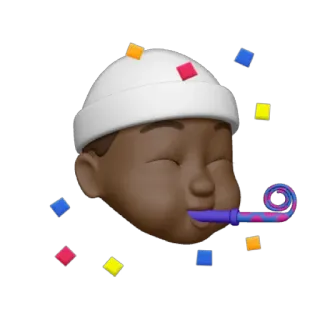 🥳 celebração, festa, confete, bebê, emoji, festivo telegram sticker