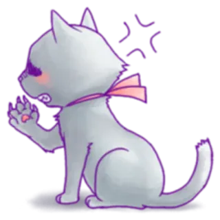 😡 Katze, Tier, süß, Cartoon, Aufkleber telegram sticker