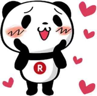 😍 Панда, Милый, Животное, Мультфильм, Любовь, Сердце, Каваий telegram sticker