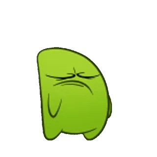 🤦‍♂️ green blob, cartoon character, expression, emoji, funny, sticker telegram sticker
