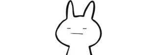 🌳 cartoon, bunny, white whatsapp sticker