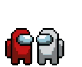 👅 Among Us game, pixel art, space, crewmate, impostor telegram sticker