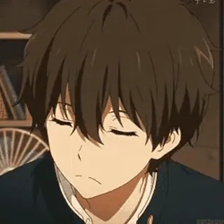 🖤 Anime, Mężczyzna, Słodki, Postać, Śpiący, Chłopak whatsapp sticker