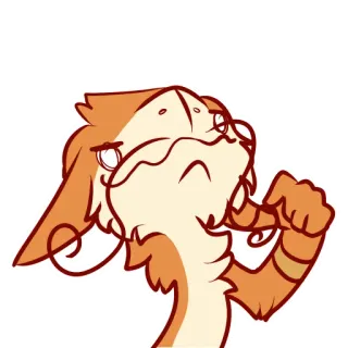 😈 furry, cartoon, animal, illustration, cute, anthropomorphic whatsapp sticker