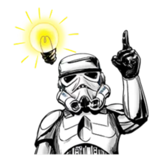 💡 Stormtrooper Star Wars stormtrooper, star wars, empire, idée, ampoule, casque telegram sticker