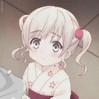 🥺 Anime, Ragazza, Carina, Bambina, Fiore, Codini telegram sticker