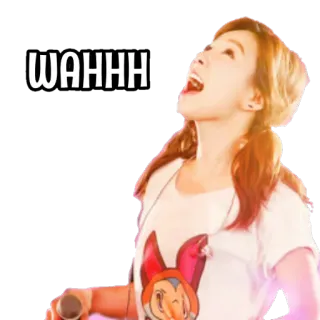 😮 WAHHH 울음, 표정, 감정적, 와, 여자, 가수, 사람 telegram sticker