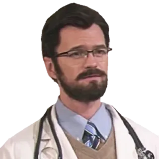 👨‍⚕ medico, medico, stetoscopio, occhiali telegram sticker