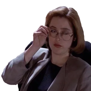 😮 Dana Scully The X-Files Dana Scully, X-Files, Gillian Anderson, FBI, investigatrice, agente telegram sticker