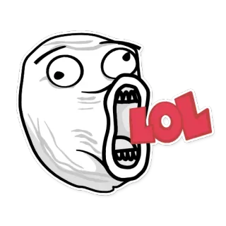 😂 LOL meme, lol, funny, trollface telegram sticker
