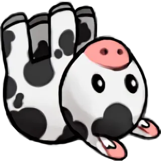 🐄 vaca, animal, fofo, desenho animado, adesivo whatsapp sticker