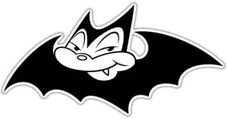 🦇 bat, cartoon, halloween, animal, cute telegram sticker