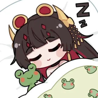 😴 ZZ アニメ, 睡眠, カエル, 可愛い, 漫画 telegram sticker