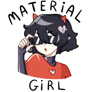 😎 ATRIUM GIRL anime, cartoon, character, girl, atriam, demon, heart telegram sticker