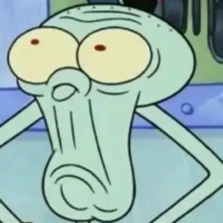 🧽 Squidward Tentacles SpongeBob SquarePants carlo, bob l'éponge, dessin animé, drôle, mème whatsapp sticker