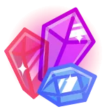 💎 gemmes, cristaux, rose, violet, bleu, brillant whatsapp sticker