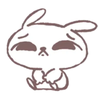 🌱 兔子, 卡哇伊, 可爱, 动物, 贴纸, 插画 telegram sticker