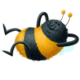 😙 пчела, мультфильм, животное, насекомое, милый, расслабленный, смешной telegram sticker