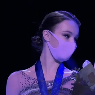 😁 patinage artistique, patinage sur glace, athlète, médaille, masque telegram sticker