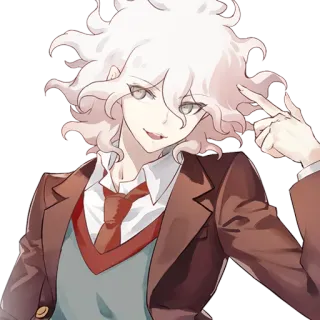 👆 Nagito Komaeda Danganronpa anime, character, fanart, danganronpa, nagito komaeda telegram sticker