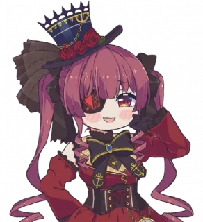 🧐 Houshou Marine Hololive Anime, Vtuber, Mignon, Fille, Houshou Marine, Hololive telegram sticker
