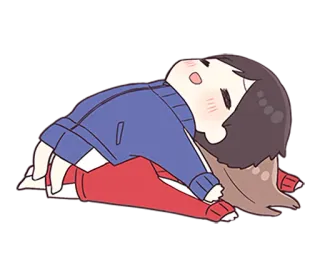 🌟 sonolento, cansado, descansando, anime, desenho animado, kawaii telegram sticker
