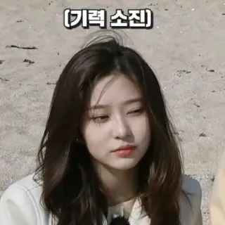 🙂 (기력 소진) mujer, coreana, cansada, agotada, retrato telegram sticker