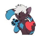 😘 การ์ตูน, กระต่าย, หัวใจ, ความรัก, น่ารัก telegram sticker