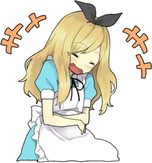 😂 Alice Alice in Wonderland Anime, Cartoon, Lachen, Kawaii, Süß, Lächeln, Mädchen telegram sticker